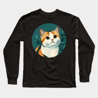 Funny Fat Cat - Chonk Meme Cat Long Sleeve T-Shirt